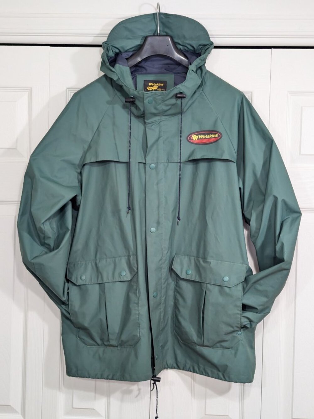 Wetskins Waterproof Green Hooded Rain Jacket